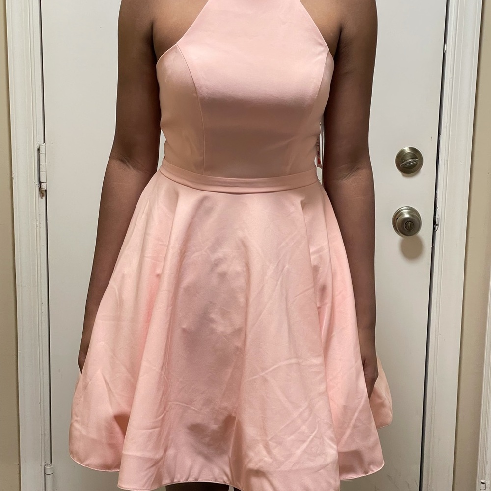 Camille La Vie Peach Evening Dress